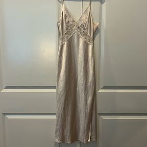 NWT Princess Polly Amelia Midi Slip Dress Champagne